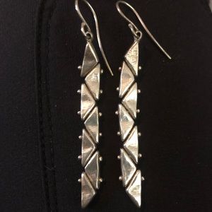 Jill Platner drip earrings sterling silver 1.25”